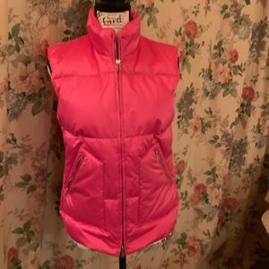 Bogner Hot Pink Down Vest with Orange Lining